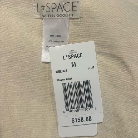 NWT L*Space women's Winslow Jacket size medium in cream color with snap closure - Picture 10 of 12